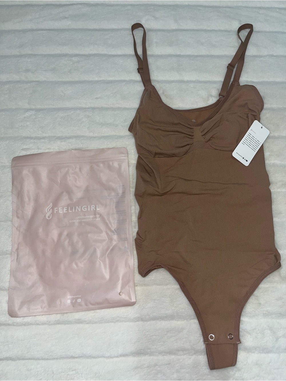 Feelin Girl Brown BodySuit NWT XL/2XL